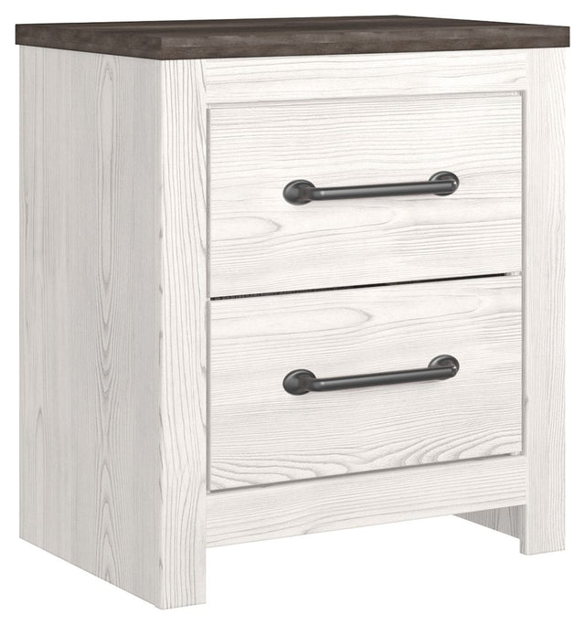Gerridan - White / Gray - Two Drawer Night Stand by Signature Design by Ashley® | Bel Furniture