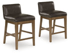 Cabalynn - Upholstered Barstool (Set of 2) - Two-tone Brown
