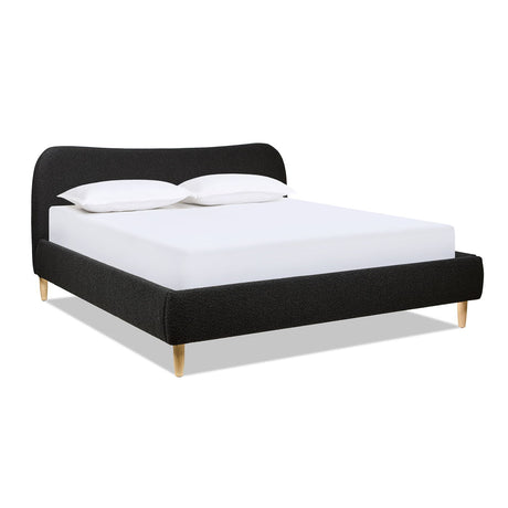 Roman - Curved Headboard Upholstered Platform Bed - view 33
