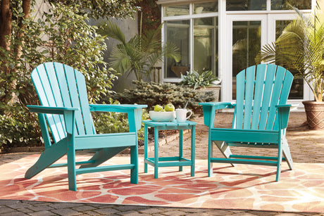 Sundown Treasure - Outdoor Conversation Set Light Blue 3 Pc. - Conversation Set by Signature Design by Ashley® | Bel Furniture