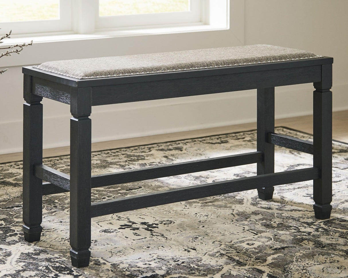 Tyler Creek - Antique Black - DBL Counter UPH Bench by Signature Design by Ashley® | Bel Furniture