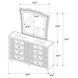 Lorient - 8-Drawer LED Bedroom Dresser Cabinet