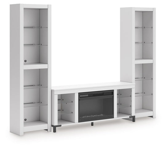 Brollevi - White - 3-Piece Entertainment Center by Signature Design by Ashley® | Bel Furniture