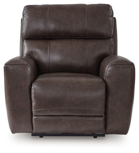 Crossplex - Smoke - Power Recliner / Adjustable Headrest by Signature Design by Ashley® | Bel Furniture