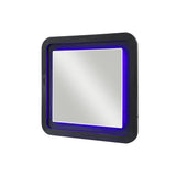 Beverly - Large Scale Wall Mirror For Dresser, Rounded Edges - Black White