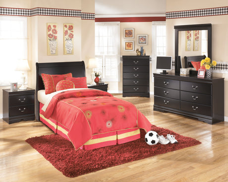Huey Vineyard - Five Drawer Chest - Black - view 4