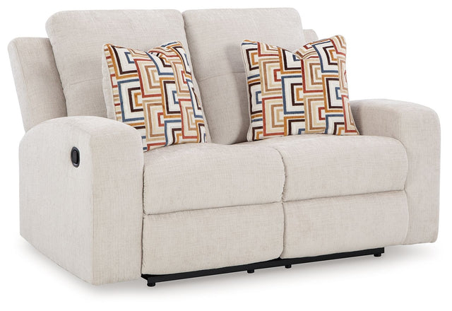 Danum - Reclining Loveseat White by Signature Design by Ashley® | Bel Furniture