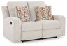Danum - Reclining Loveseat White by Signature Design by Ashley® | Bel Furniture