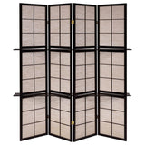 Iggy - 4-Panel Room Divider Folding Shoji Screen - Cappuccino