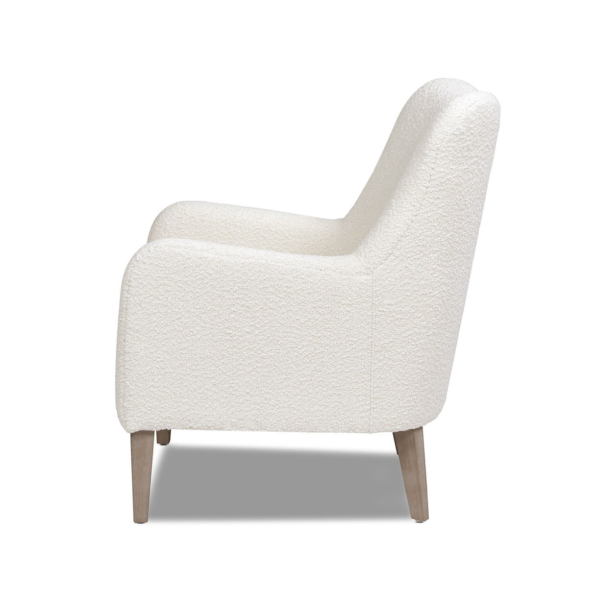Nimbus - Curved Accent Chair - Ivory White by Jennifer Taylor Home | Bel Furniture