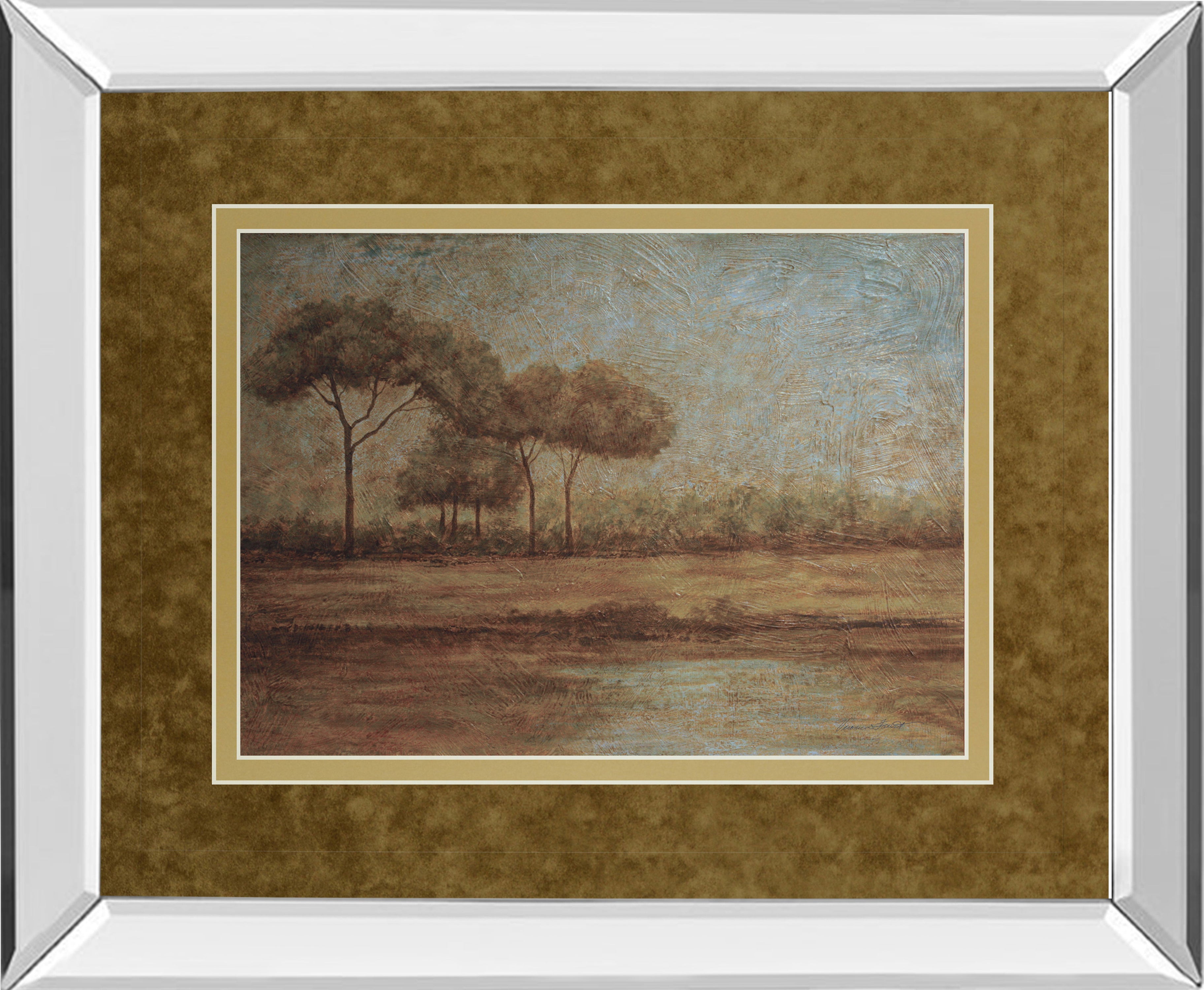 Woodland Sanctuary By Veronica Faust - Mirror Framed Print Wall Art - Dark Brown