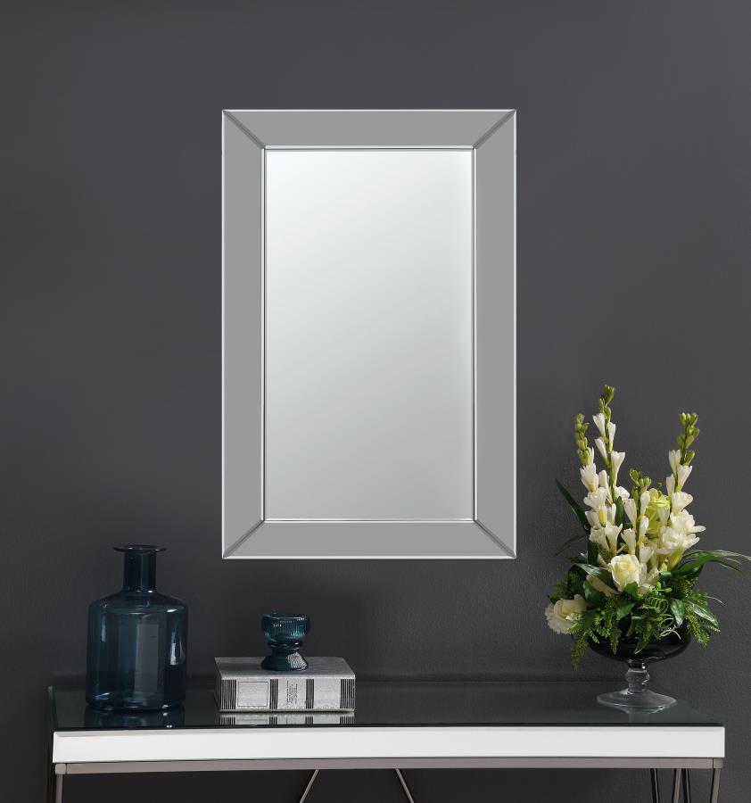 Pinciotti - Beveled Frame Wall Mirror - Silver