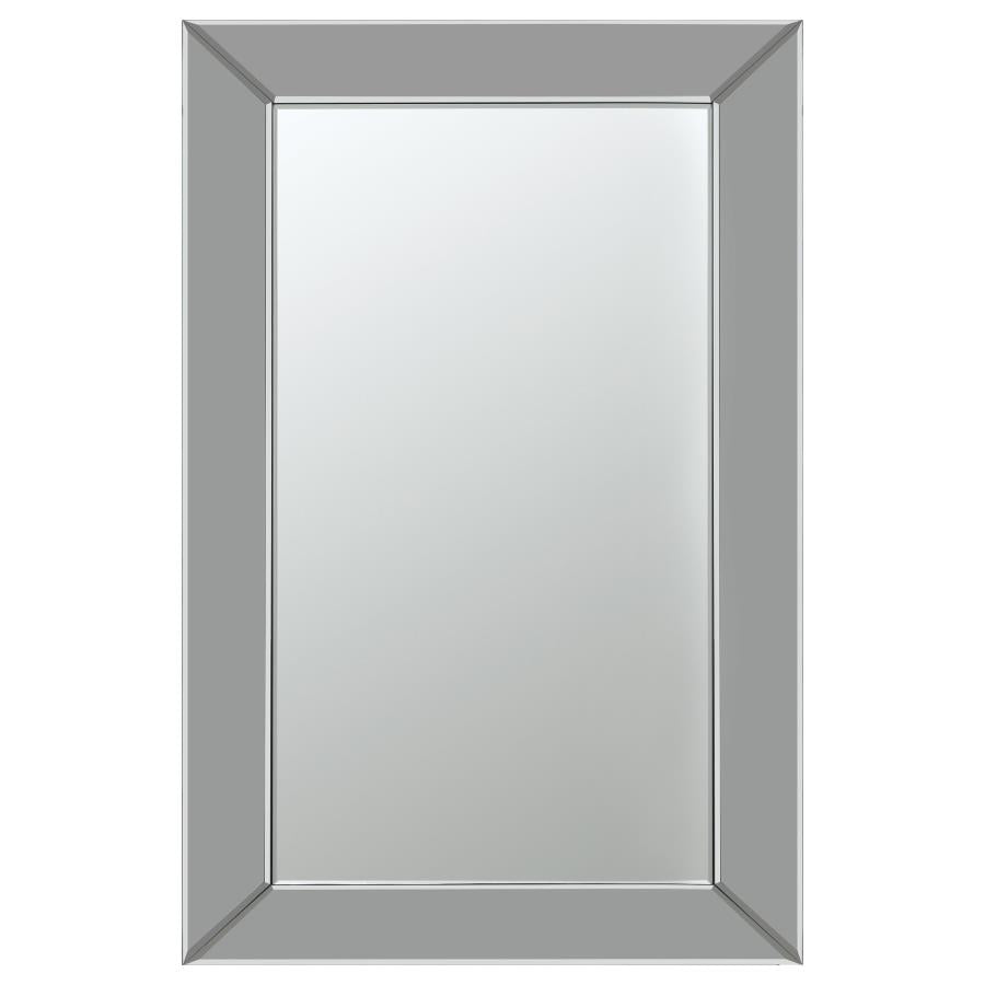 Pinciotti - Beveled Frame Wall Mirror - Silver