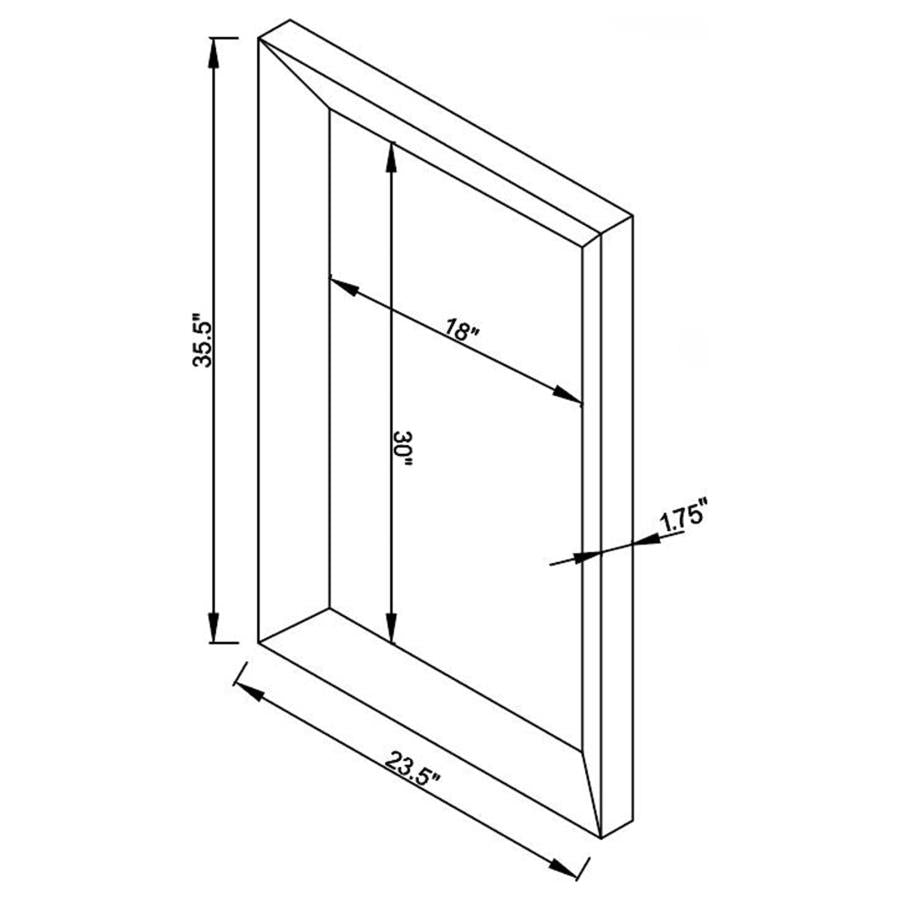 Pinciotti - Beveled Frame Wall Mirror - Silver