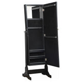 Cortez - Cheval Mirror With Jewelry Storage - Black