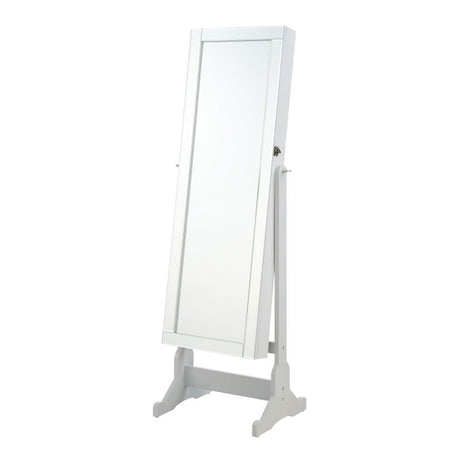 Yvonne Cheval Mirror With Jewelry Storage Dove Gray