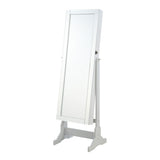 Yvonne - Cheval Mirror With Jewelry Storage - Dove Gray