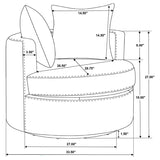 Debbie - Upholstered Swivel Accent Chair