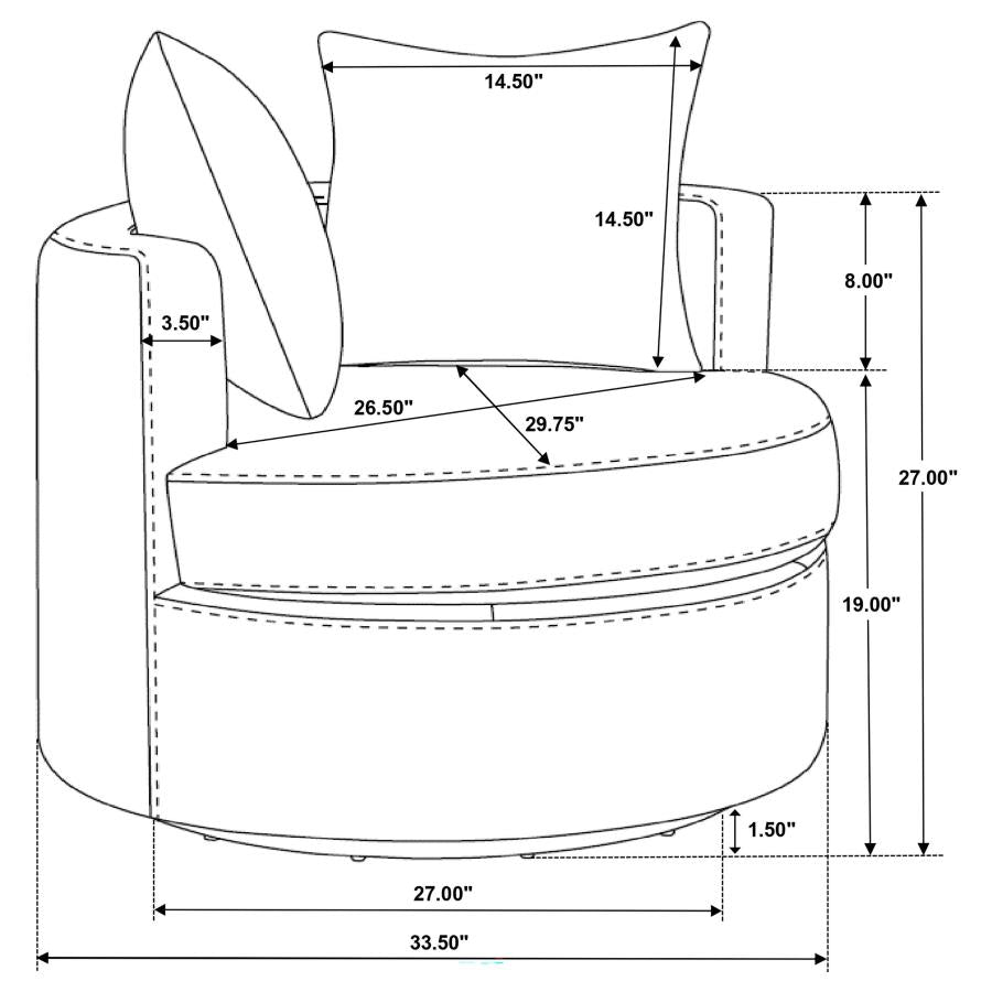 Debbie - Upholstered Swivel Accent Chair