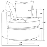 Debbie - Upholstered Swivel Accent Chair