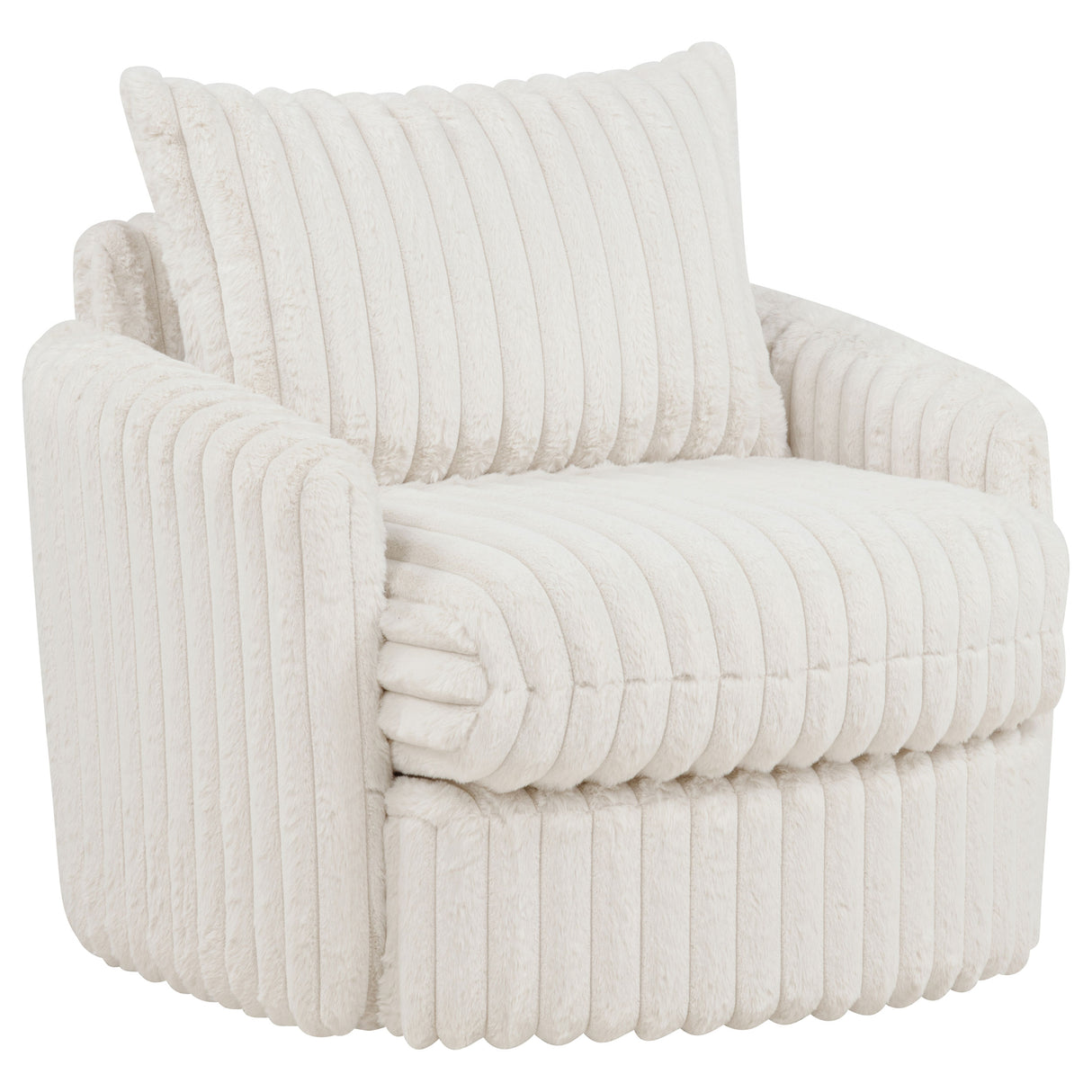 Sarco - Corduroy Upholstered Swivel Accent Arm Chair