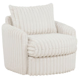 Sarco - Corduroy Upholstered Swivel Accent Arm Chair