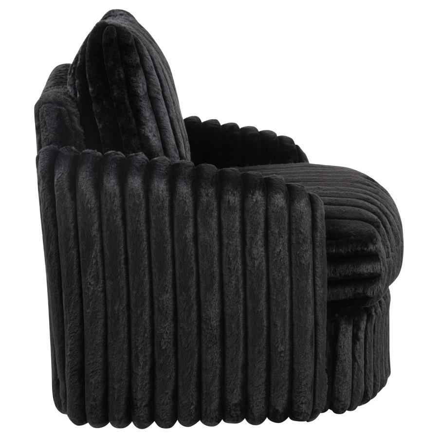 Sarco - Corduroy Upholstered Swivel Accent Arm Chair