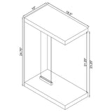 Colby - Engineered Wood C-Shaped Side Table - Weathered Gray