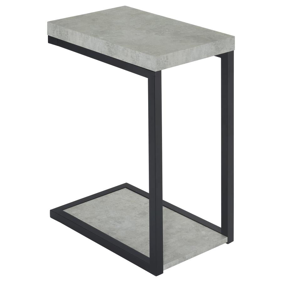 Beck Engineered Wood C-Shape Sofa Side Table