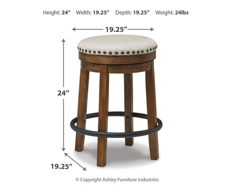 Valebeck - Upholstered Swivel Stool by Signature Design by Ashley® | Bel Furniture