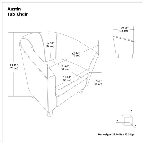 Austin - Transitional Tub Chair - view 26