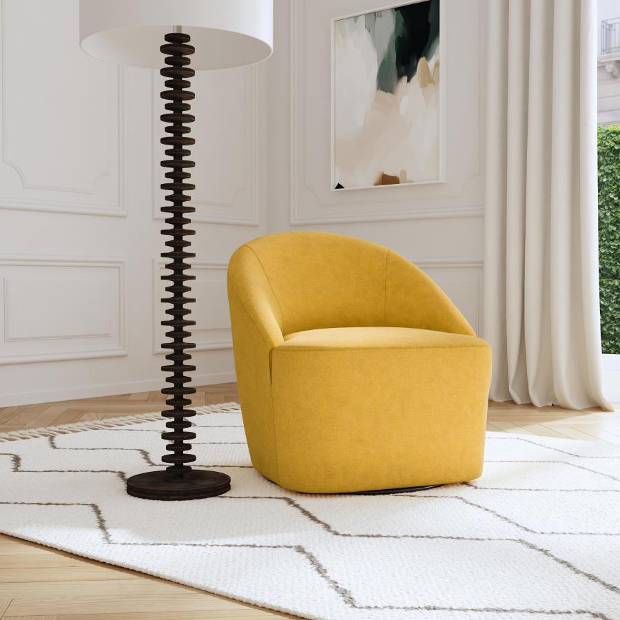 Leon - Upholstered Barrel Accent Swivel Chair
