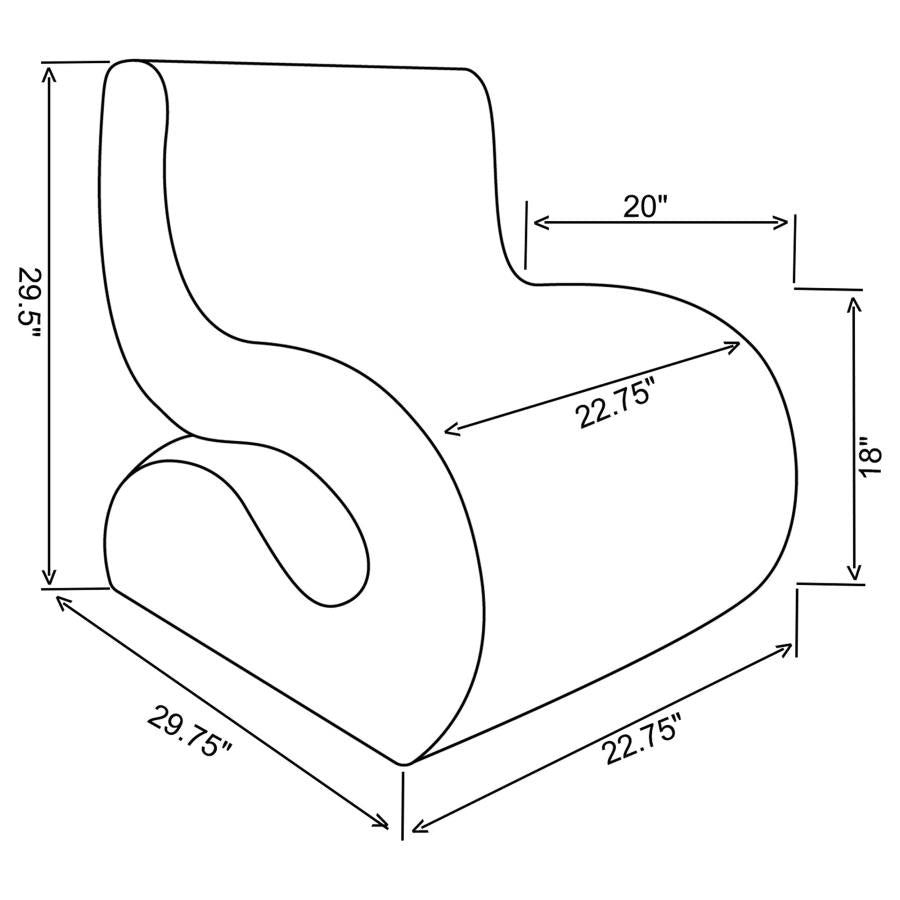 Ronea - Boucle Upholstered Armless Curved Chair