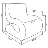 Ronea - Boucle Upholstered Armless Curved Chair