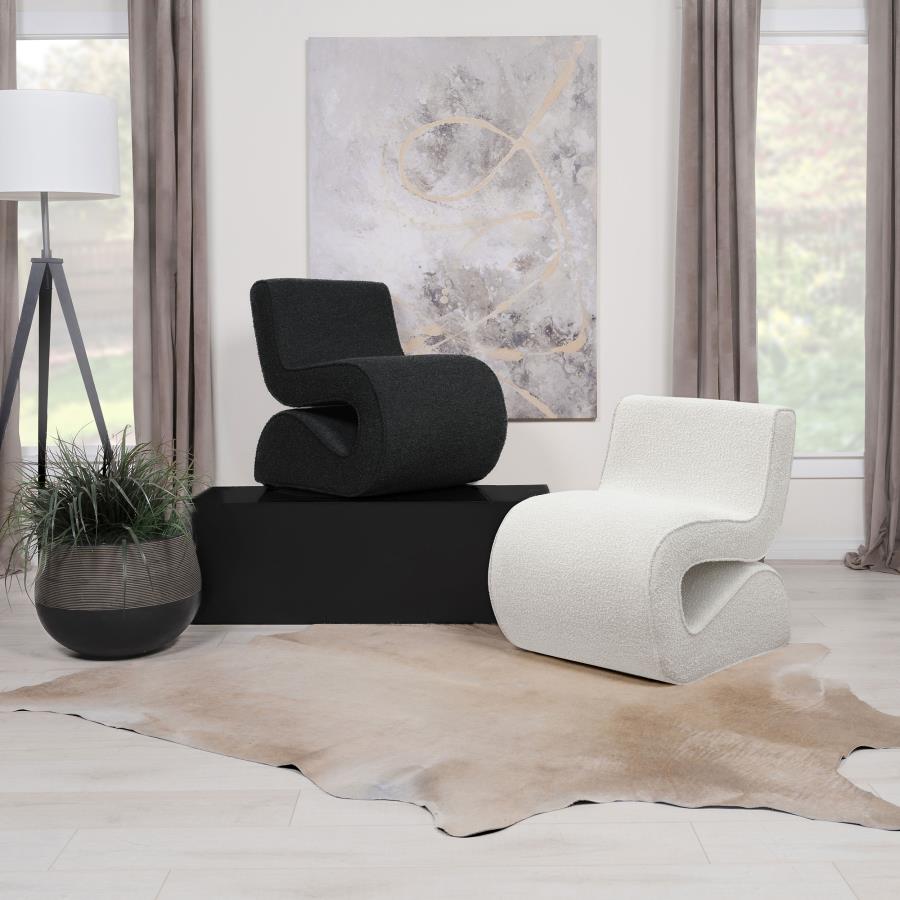 Ronea - Boucle Upholstered Armless Curved Chair