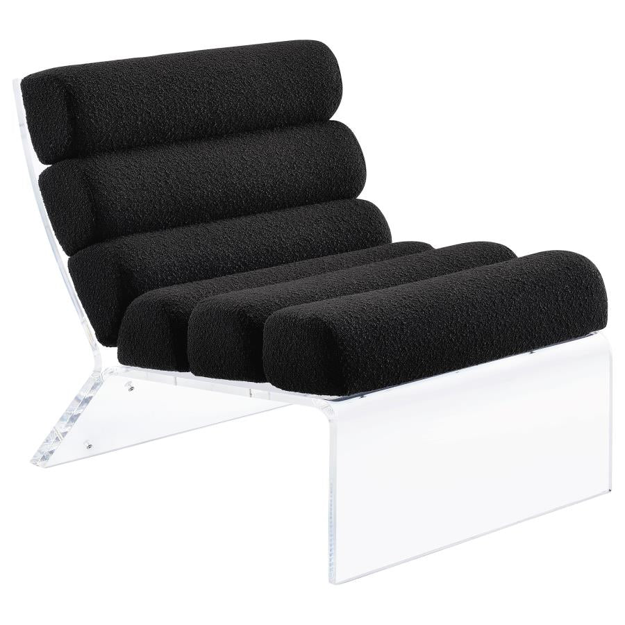 Serreta Boucle Upholstered Armless Acrylic Chair