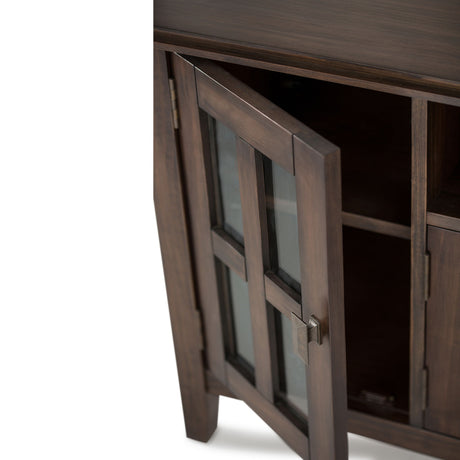 Artisan - TV Media Stand - Natural Aged Brown by Simpli-Home | Bel Furniture