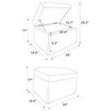 Winter - Upholstered Hydraulic Lift Top Storage Ottoman