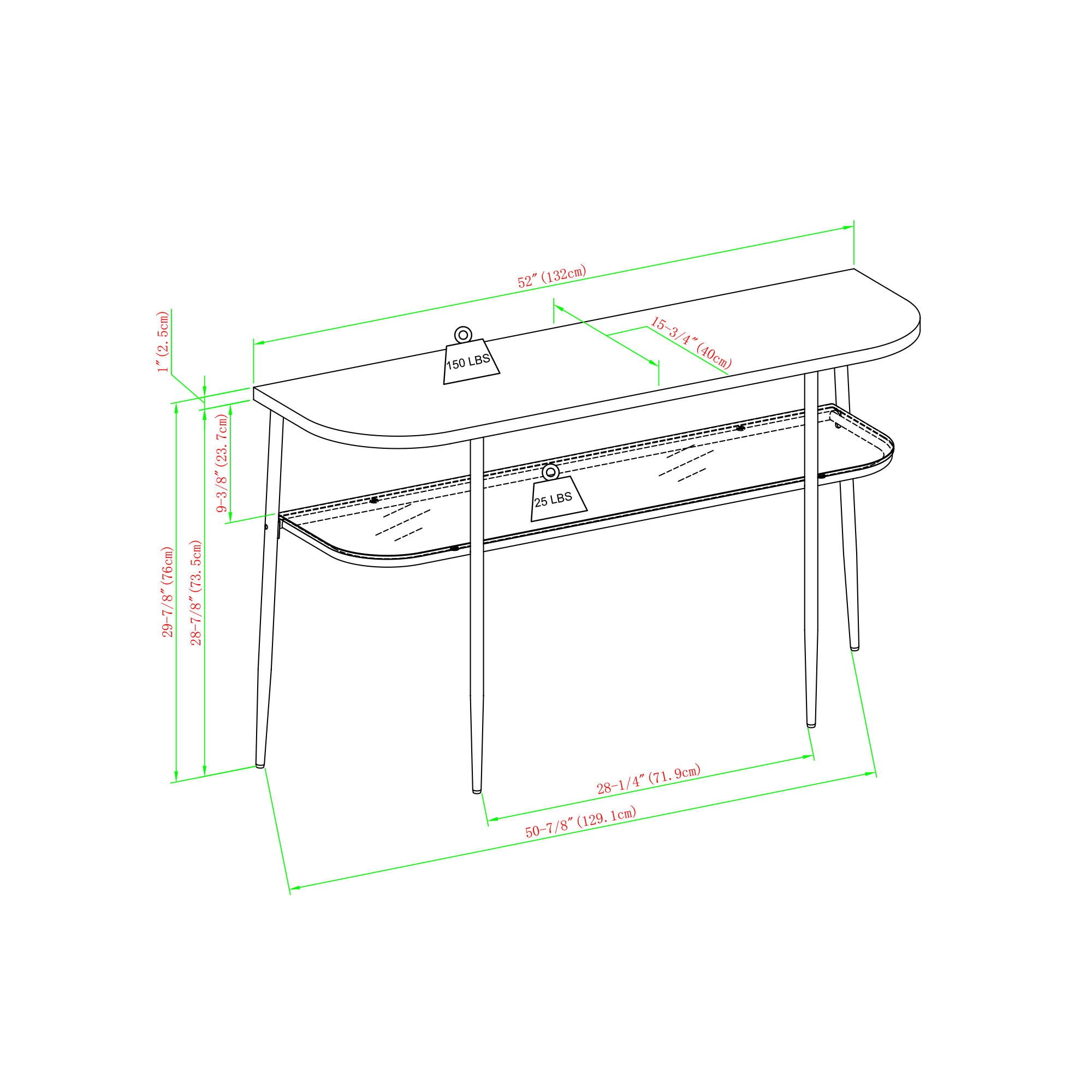 Modern Minimal Curved Faux Marble Entry Table - Gray / Gold