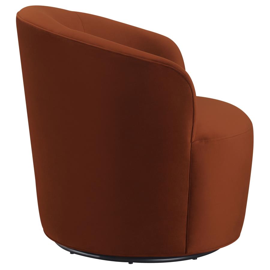 Joyce Upholstered Barrel Back Swivel Chair