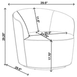 Joyce Upholstered Barrel Back Swivel Chair