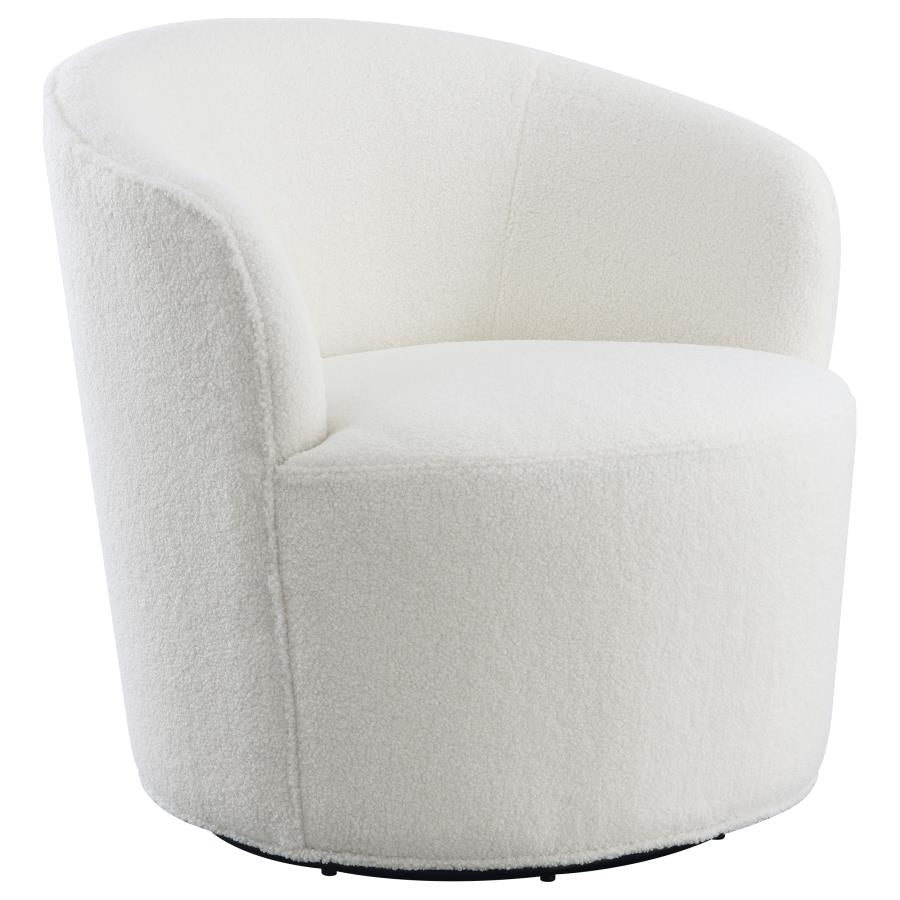 Joyce Upholstered Barrel Back Swivel Chair