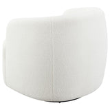 Hudson - Faux Sheepskin Upholstered Swivel Chair - Natural