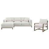 Geneva - Boucle Upholstered Wood Arm Accent Chair - Sand