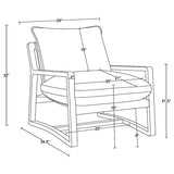 Geneva - Boucle Upholstered Wood Arm Accent Chair - Sand