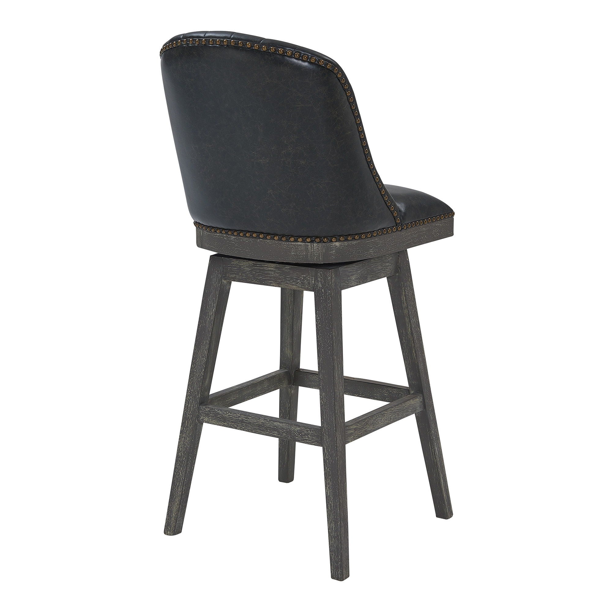 Swivel Bar Height Bar Chair - Onyx And Gray