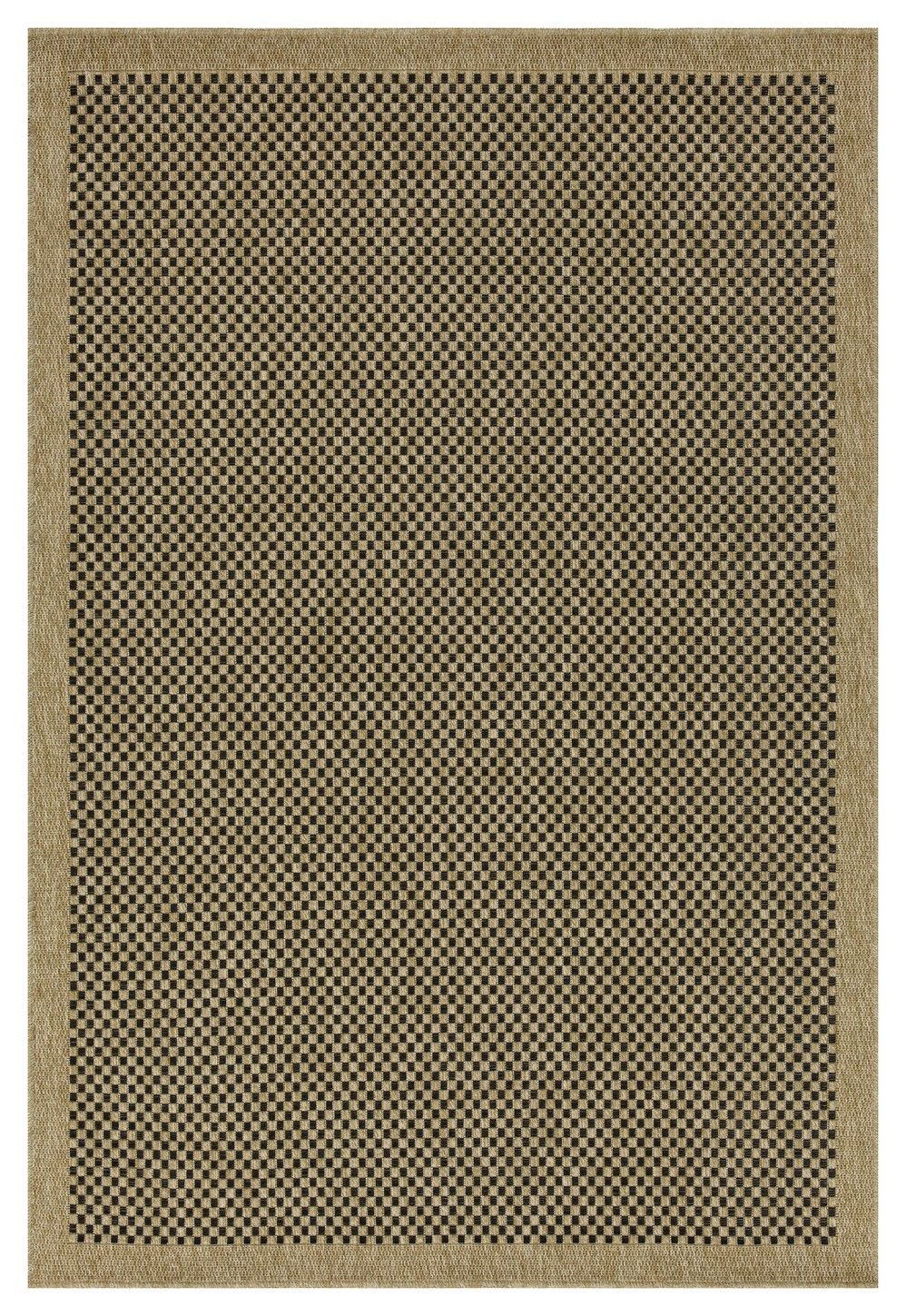 Earth - Indoor / Outdoor Area Rug Polypropylene - Jute / Black Light Brown 5' x 7' by Icona Home Decor | Bel Furniture