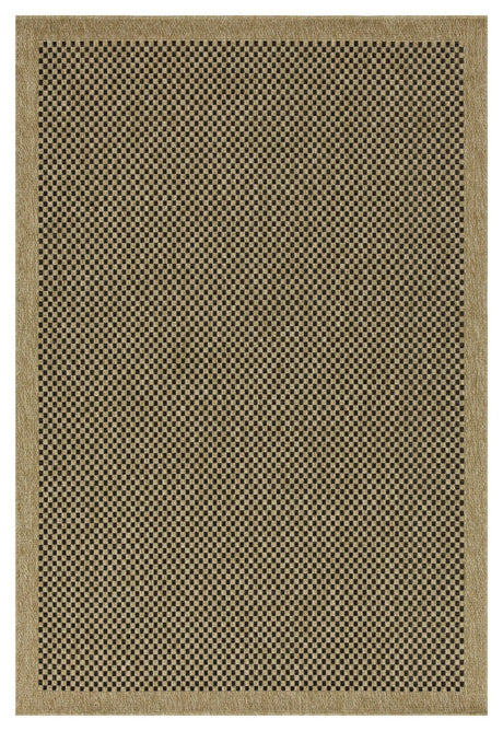 Earth - Indoor / Outdoor Area Rug Polypropylene - Jute / Black Light Brown 5' x 7' by Icona Home Decor | Bel Furniture
