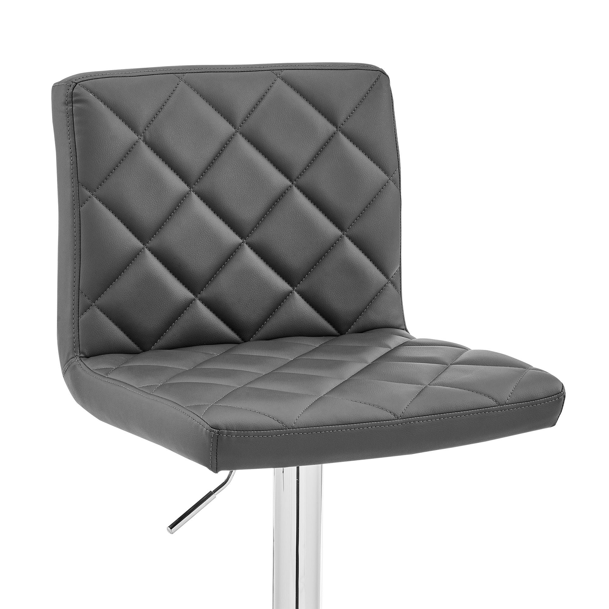 46" Swivel Low Back Adjustable Height Bar Chair - Gray / Silver