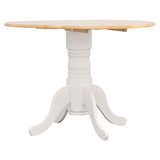 Allison - 5 Piece Round Drop Leaf Dining Table Set - White by CoasterEveryday | Bel Furniture